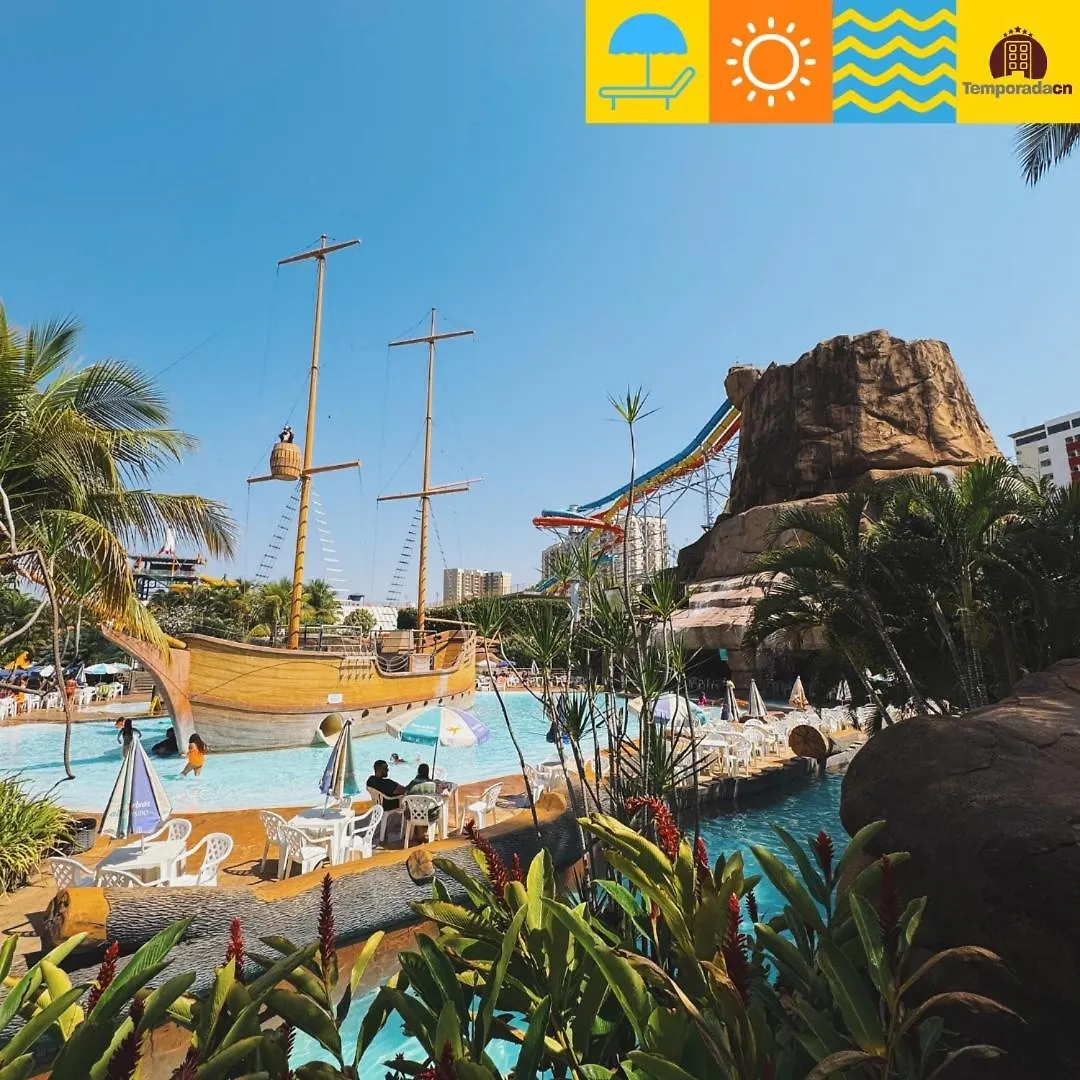 Piazza Diroma Com Acesso Ao Acqua Park - Temporada Cn L Aparthotel Caldas Novas